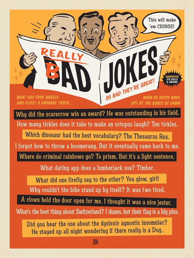 Dad Jokes: Really Great BAD Jokes - Notecards - Artwork