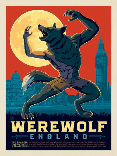 Mythical Creatures: Werewolf (England) - Art Print