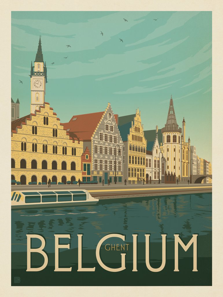 Belgium: Ghent - Notecards - Artwork