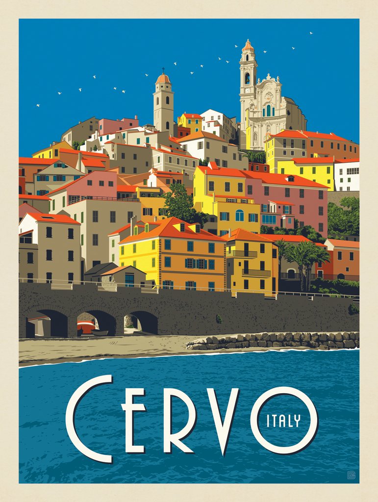 Italy: Cervo - Canvas - Artwork
