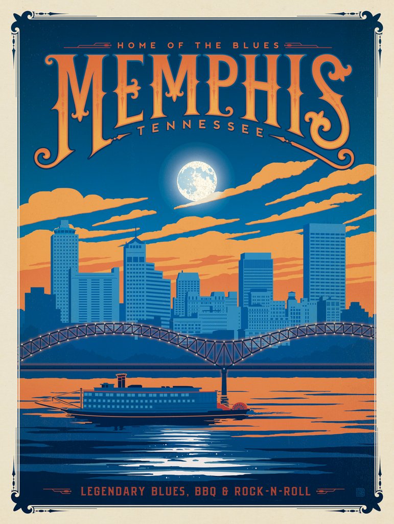 Memphis, TN - Art Print - Artwork