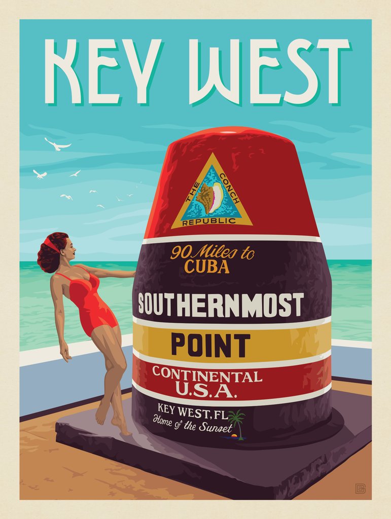 Key West, Florida - Canvas - Artwork