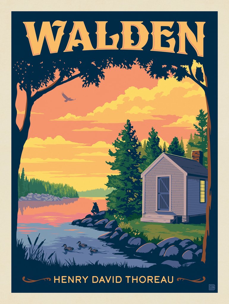 Walden: Henry David Thoreau - Notecards - Artwork