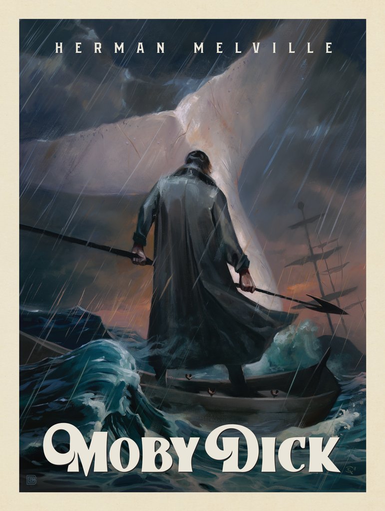 Moby Dick: Herman Melville - Postcards - Artwork