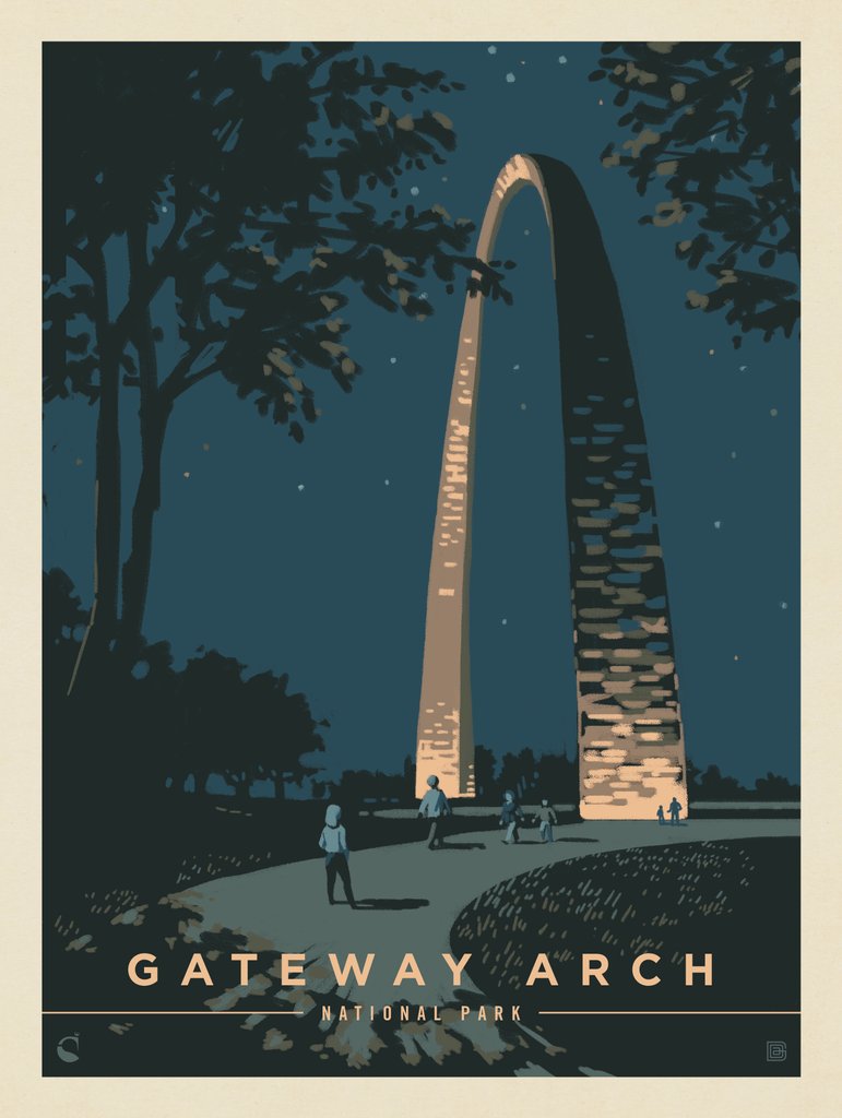 Gateway Arch National Park: Soaring Splendor - Art Print - Artwork