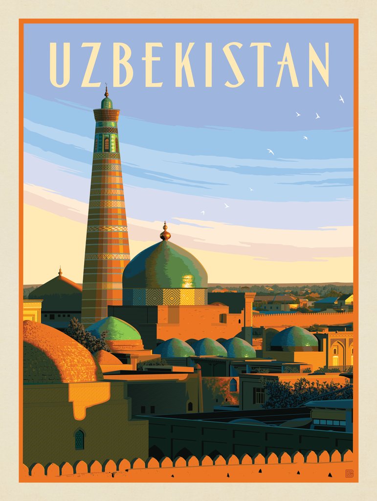Uzbekistan - Art Print - Artwork
