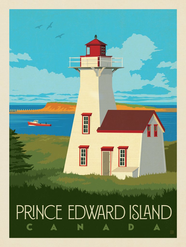 Canada: Prince Edward Island - Metal Sign - Artwork
