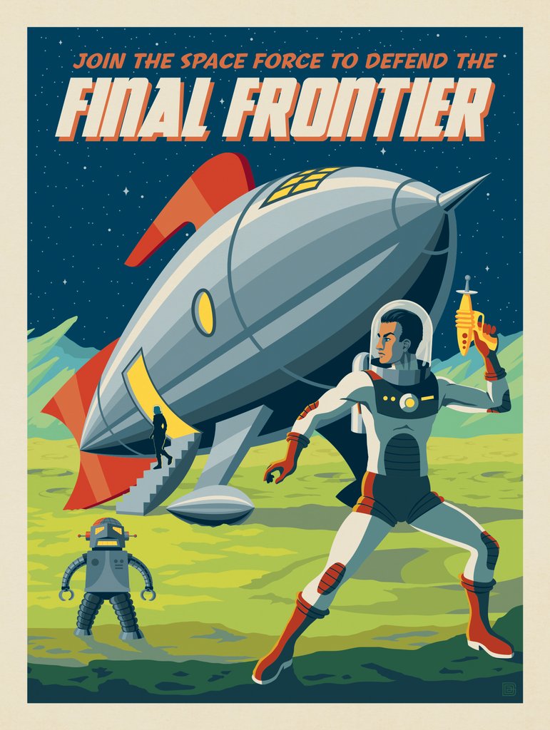 Final Frontier (Join The Space Force) - Notecards - Artwork