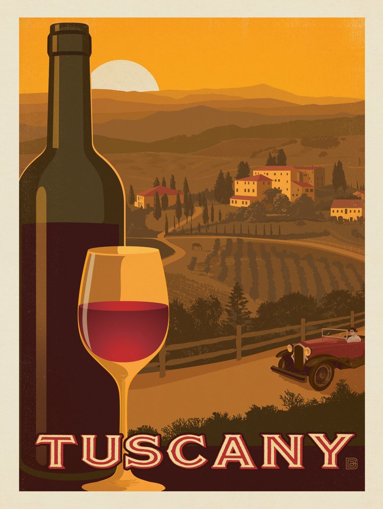 Tuscany Red - Postcards - Artwork