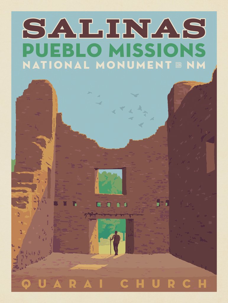 Salinas Pueblo Missions National Monument: Quarai Church Interior, NM - Art Print - Artwork