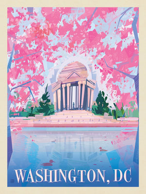 Washington, DC: Jefferson Memorial In Bloom (Mod Design)