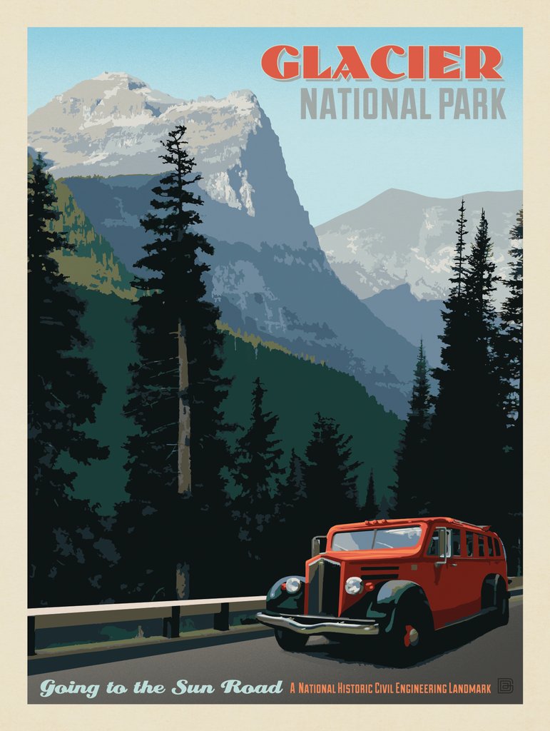 Glacier National Park: Going To The Sun Road - Canvas - Artwork
