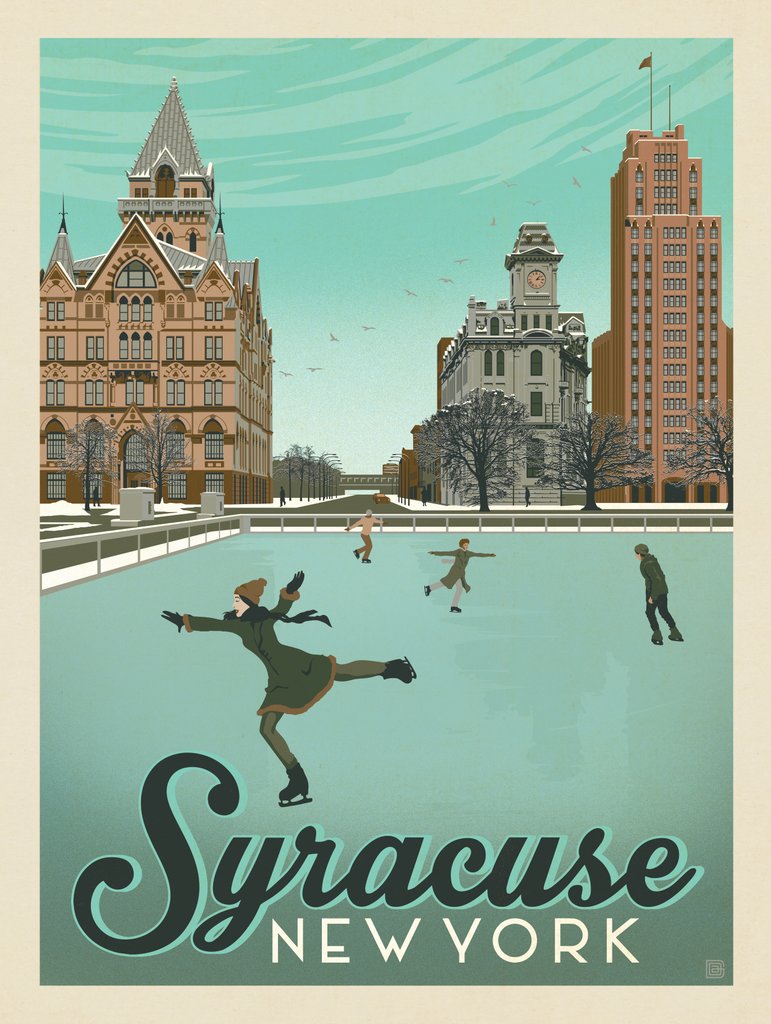 Syracuse, NY - Notecards - Artwork