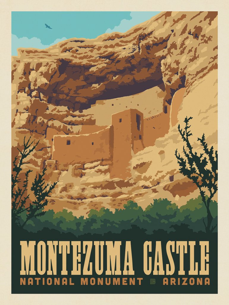 Montezuma Castle National Monument, Arizona - Postcards - Artwork
