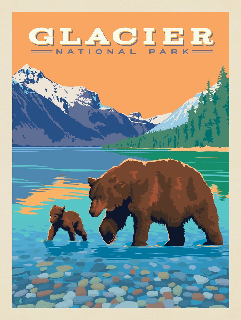 Glacier National Park: Saint Mary Lake - Canvas - Artwork
