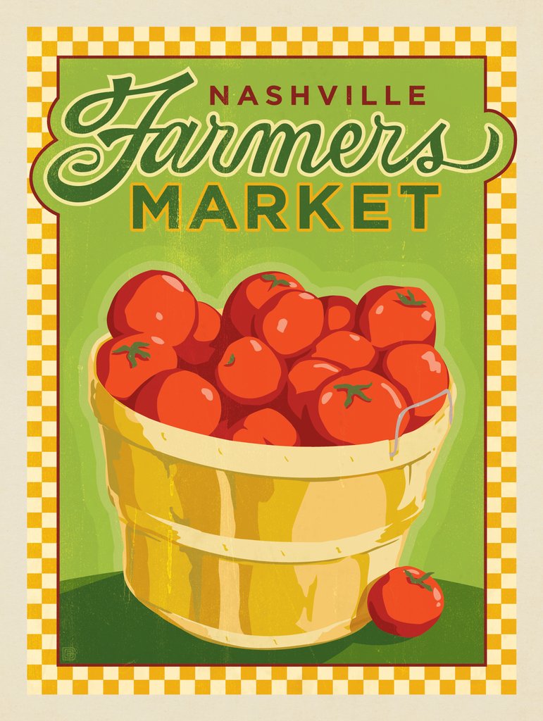 Farmers Market: Nashville - Canvas - Artwork