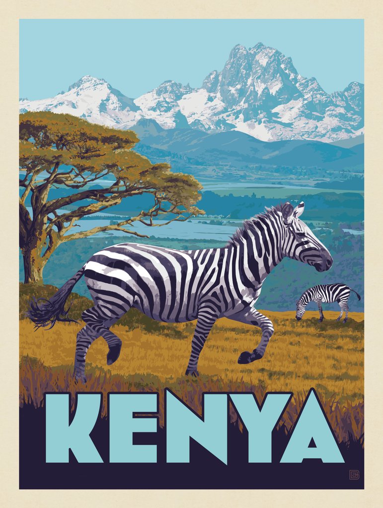 Kenya, Africa - Postcards - Artwork