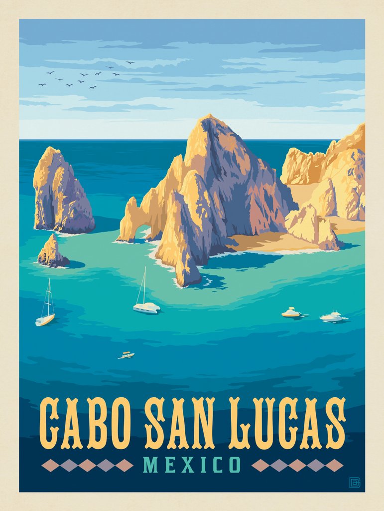 Mexico: Cabo San Lucas - Notecards - Artwork
