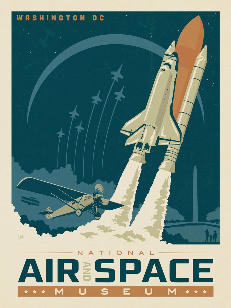 Washington, DC: National Air And Space Museum - Notecards - Artwork