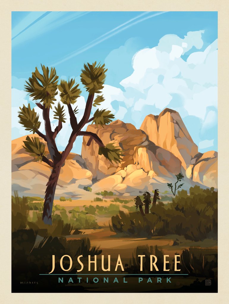 Joshua Tree National Park: Windswept Wonder - Art Print - Artwork