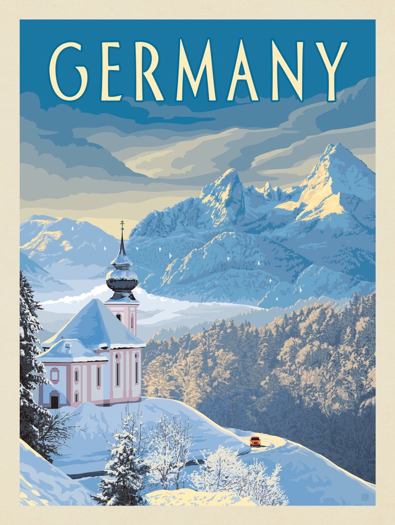 Germany: Bavarian Alps - Postcards - Artwork