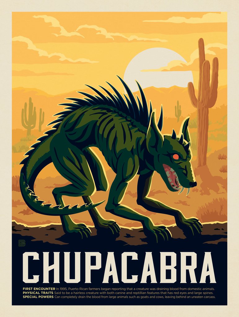 Mythical Creatures: Chupacabra - Postcards - Artwork
