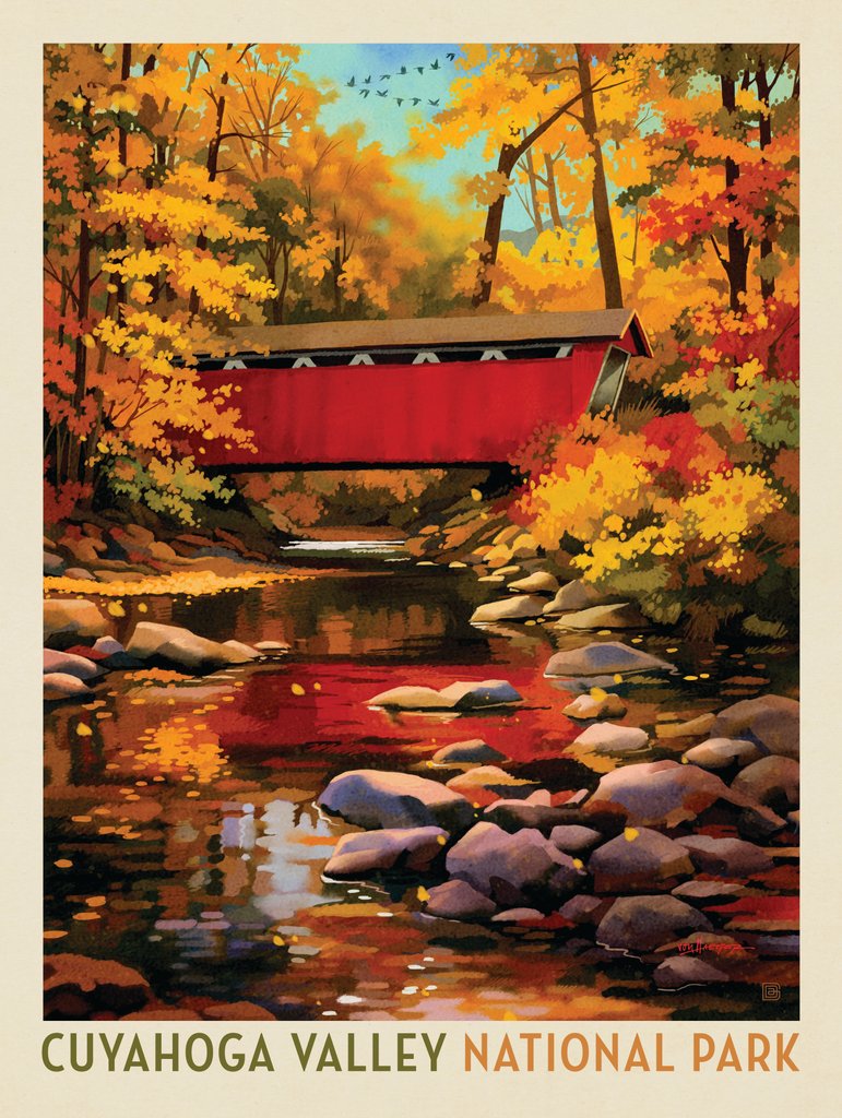 Cuyahoga Valley National Park: Covered Bridge - Art Print - Artwork