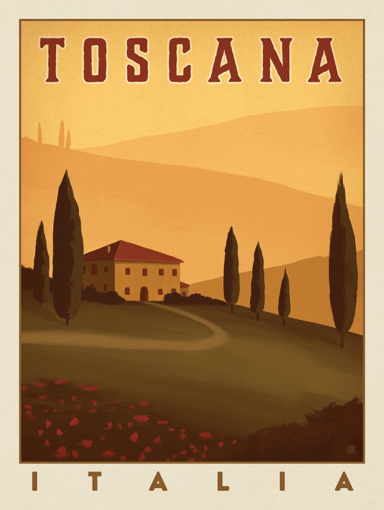 Italia: Toscana - Canvas - Artwork