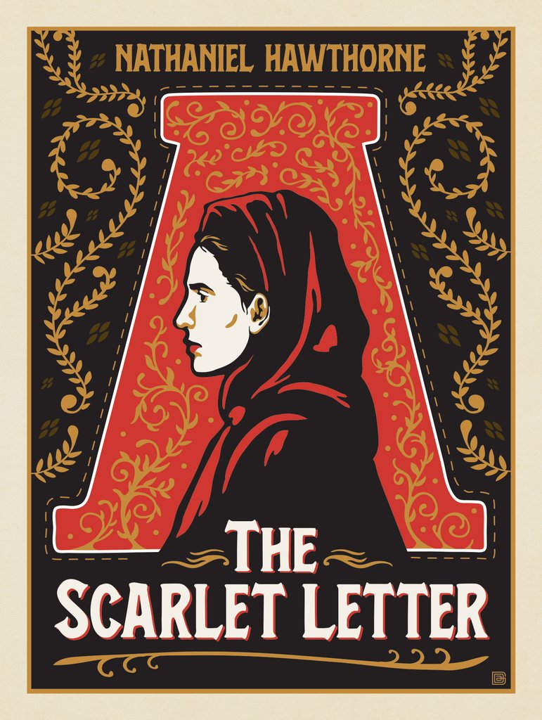 The Scarlet Letter: Nathaniel Hawthorne - Art Print - Artwork