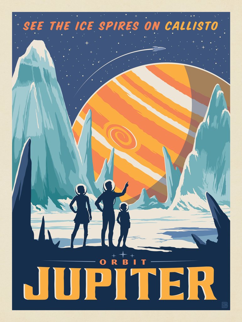 Jupiter: Ice Spires Of Callisto - Postcards - Artwork