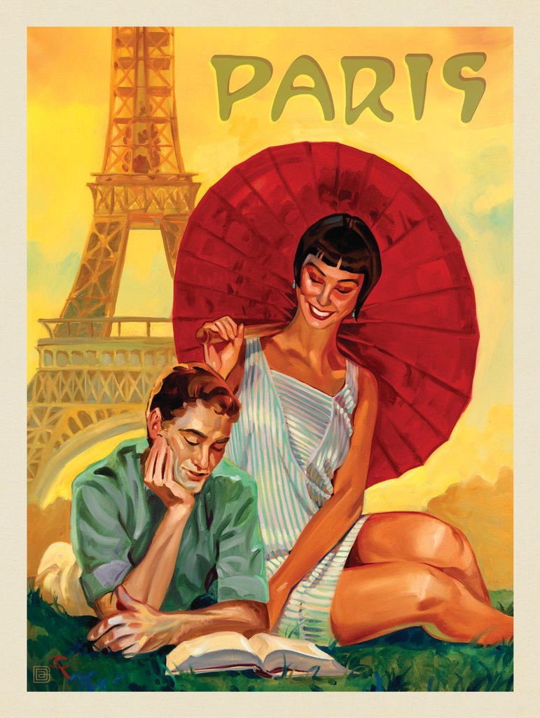 France: Parisian Parasol - Postcards - Artwork