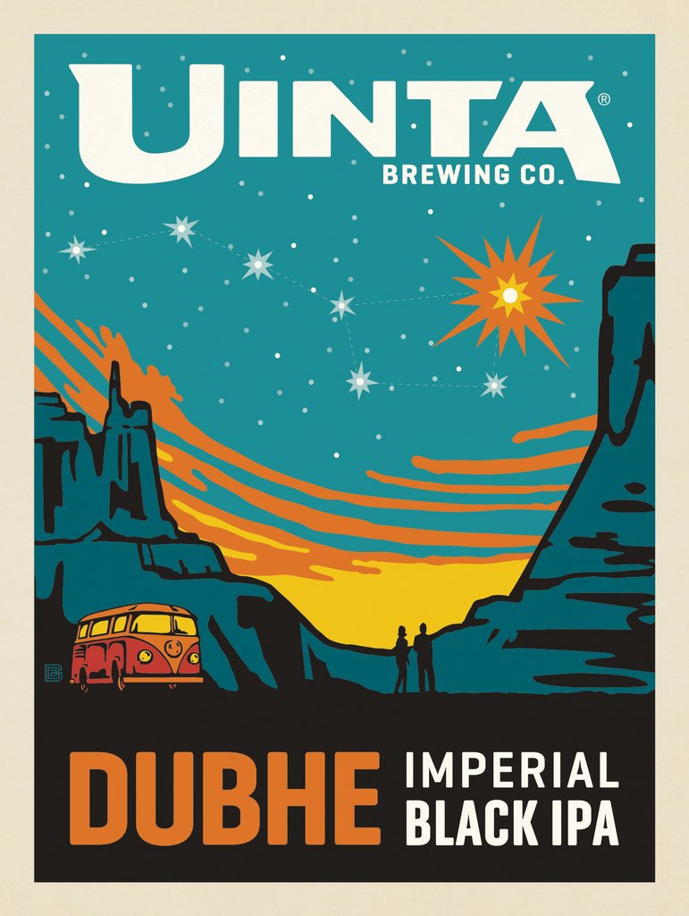 Dubhe Imperial Black IPA (Vertical) - Metal Sign - Artwork