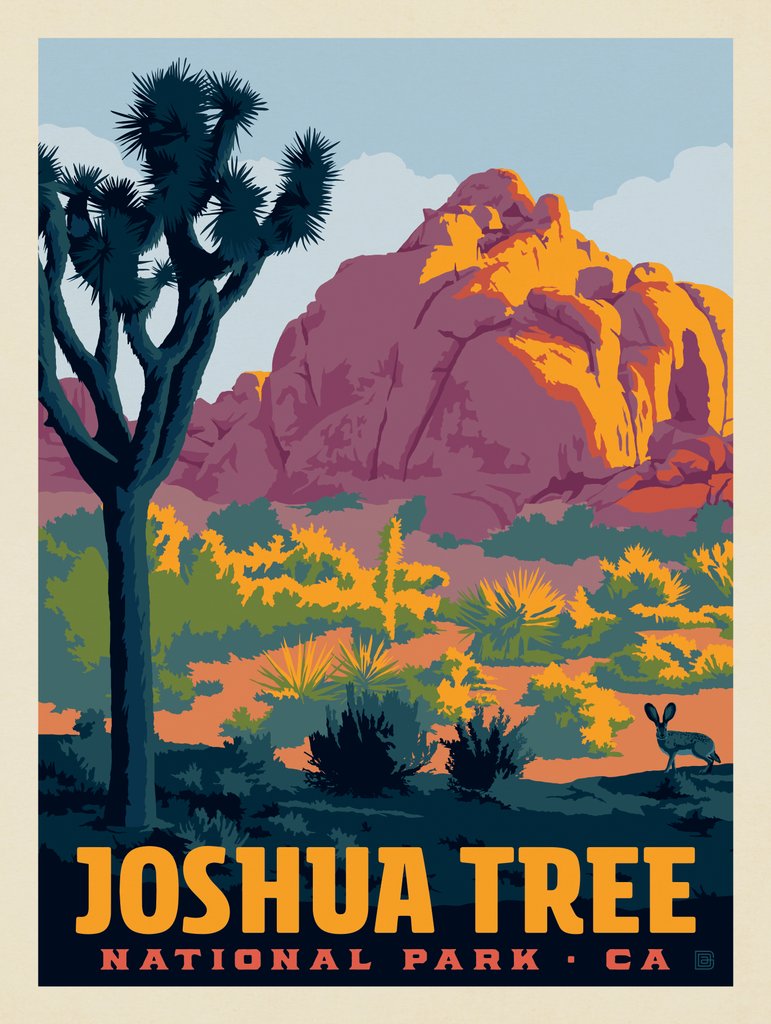 Joshua Tree National Park: Jack Rabbit - Metal Sign - Artwork