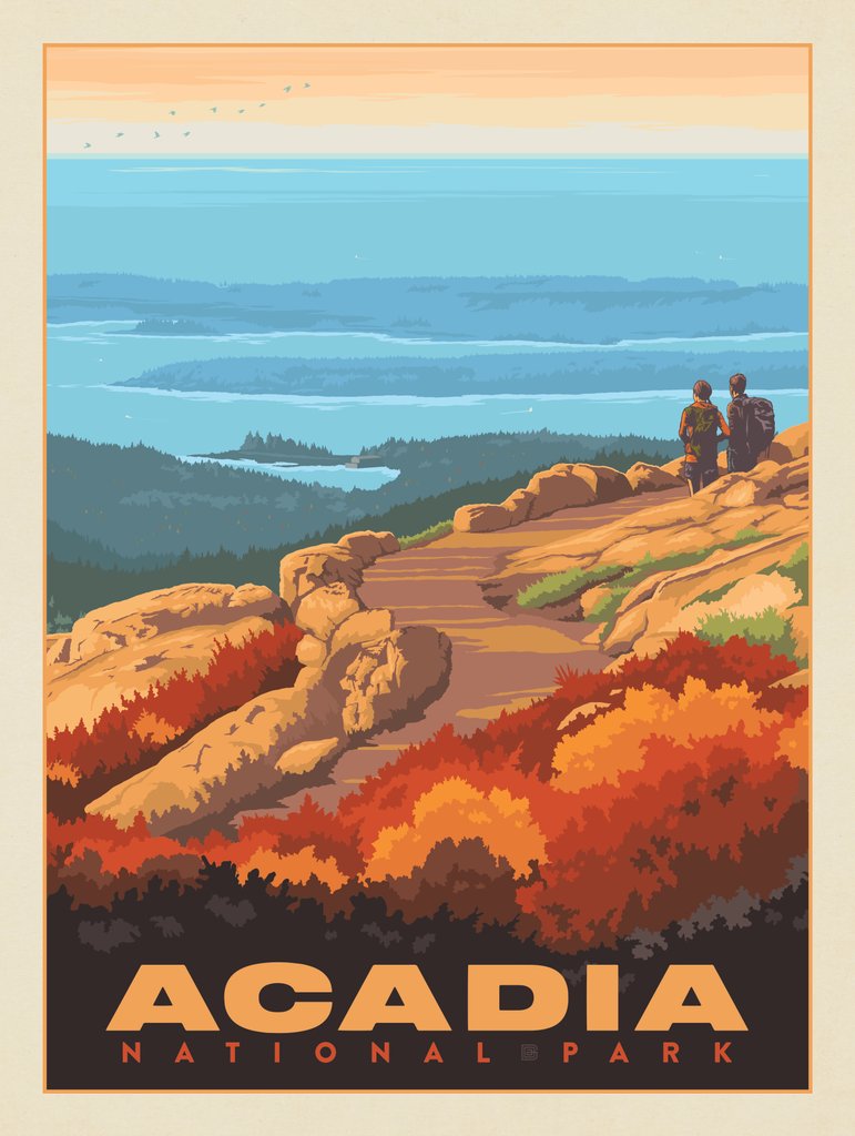 Acadia National Park: Cadillac Mountain - Postcards - Artwork