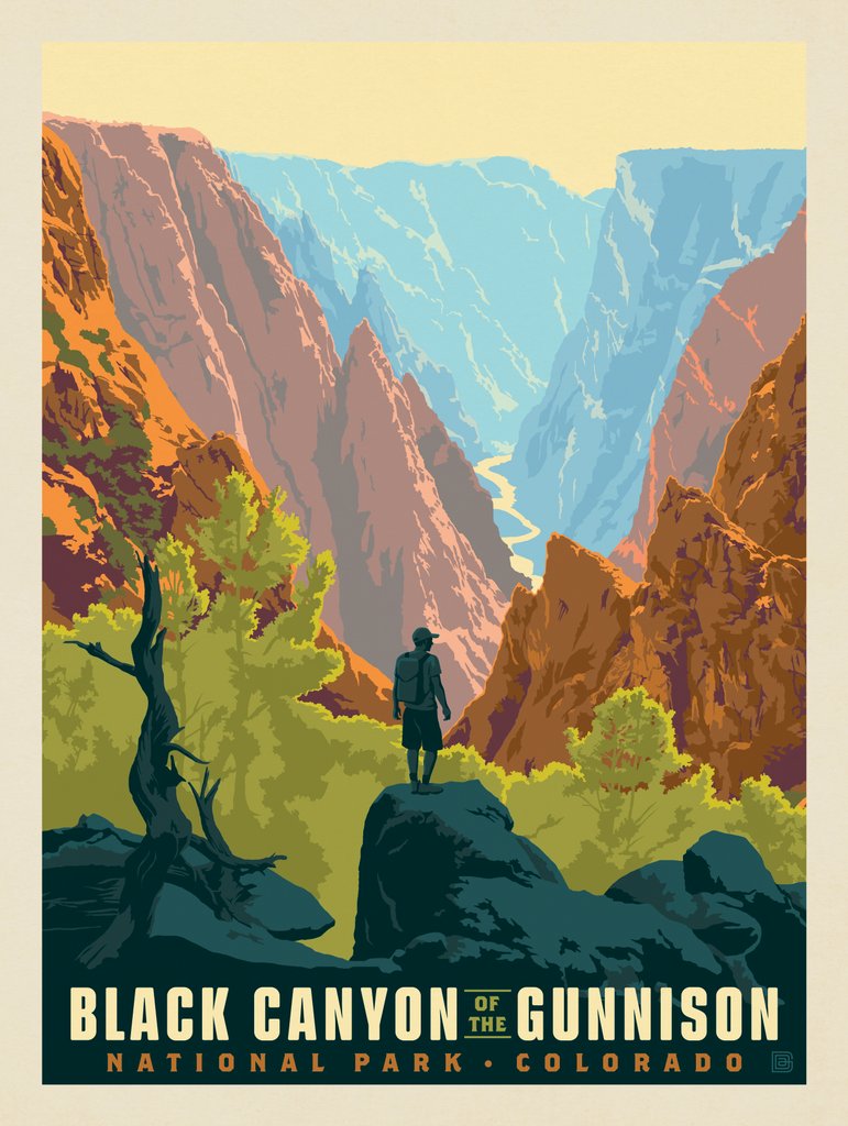 Black Canyon Of The Gunnison National Park: Painted Wall - Canvas - Artwork