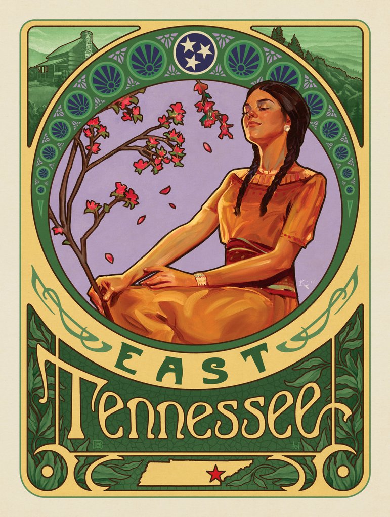 Three Graces: 3 East Tennessee - Metal Sign - Artwork