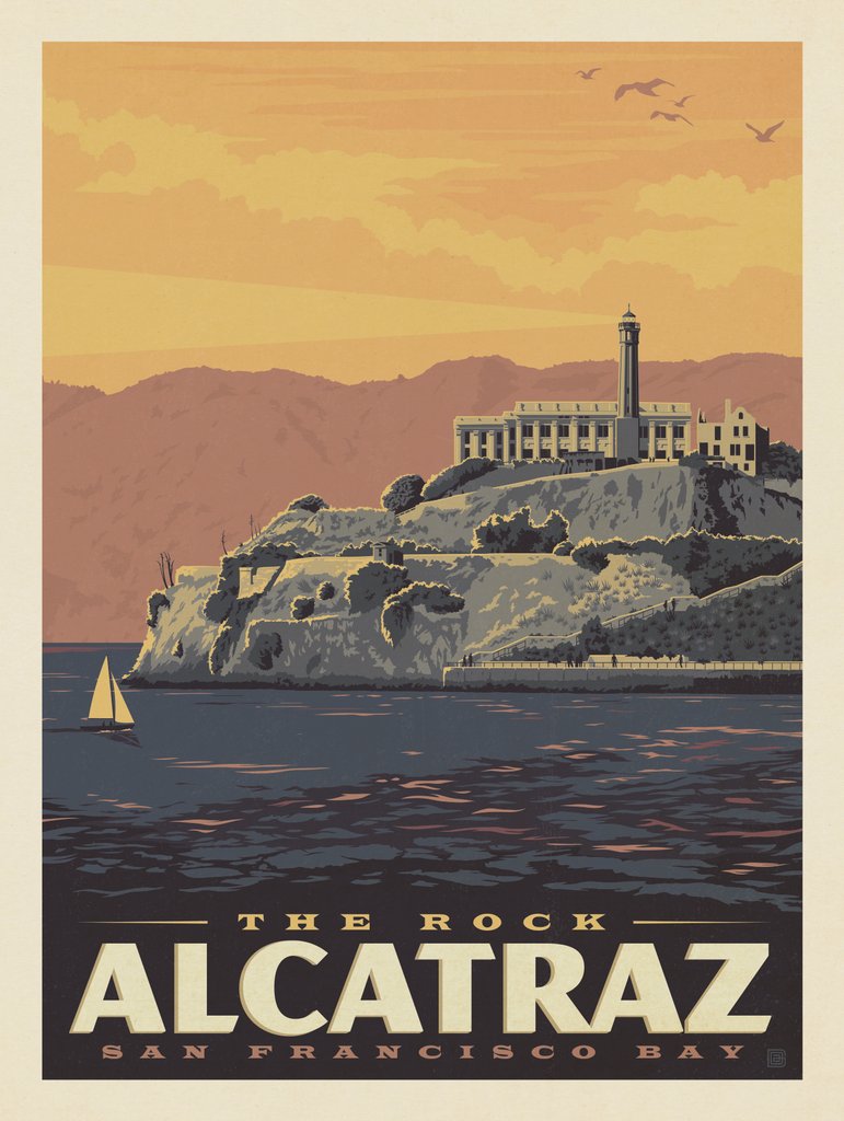 Alcatraz Island, CA - Notecards - Artwork