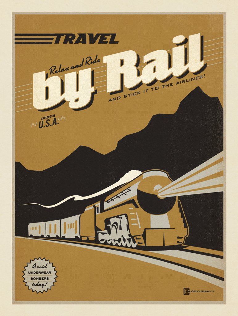 Travel by Train - Postcards - Artwork