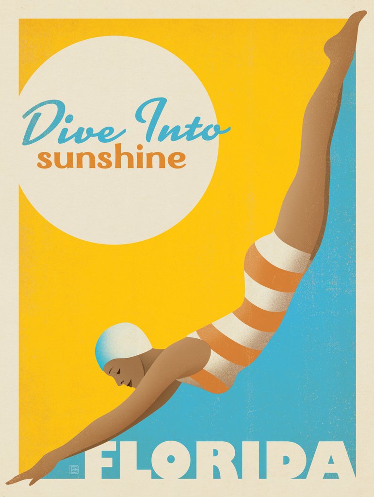 Dive Into Sunshine: Florida - Notecards - Artwork