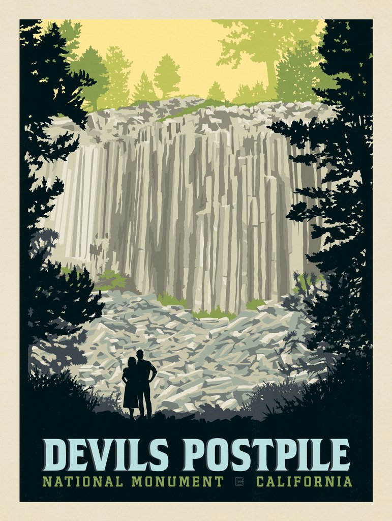Devils Postpile National Monument, California - Art Print - Artwork