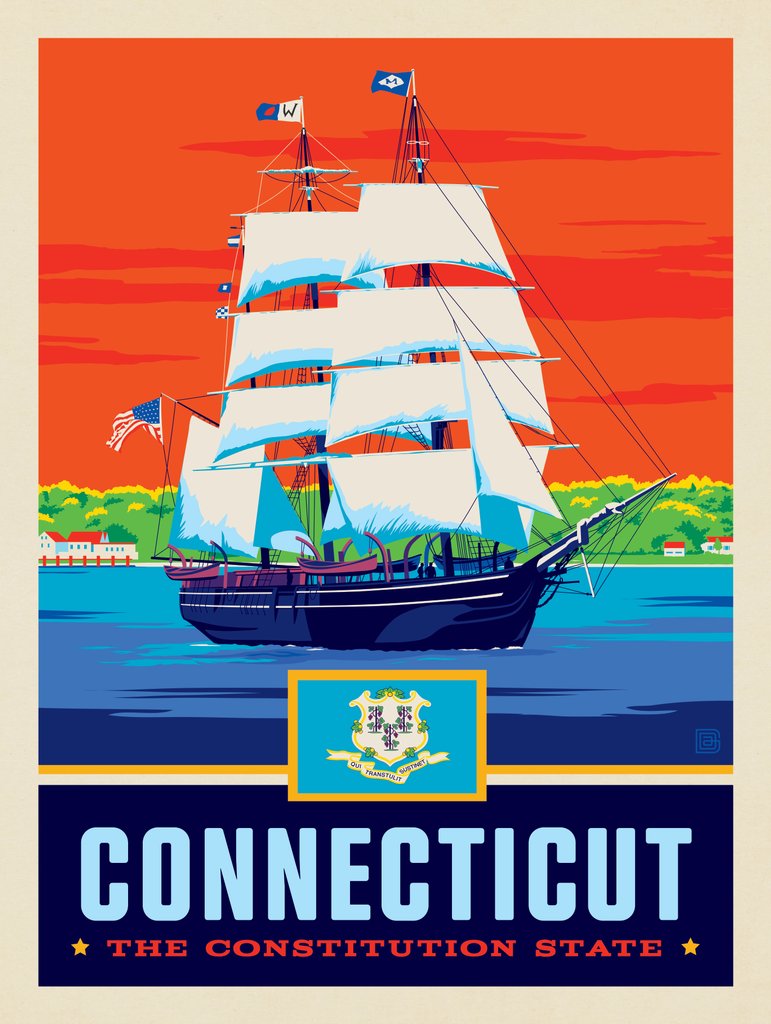 Connecticut State Pride - Postcards - Artwork