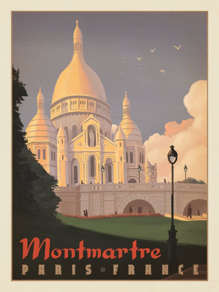 France: Paris, Montmartre - Metal Sign - Artwork