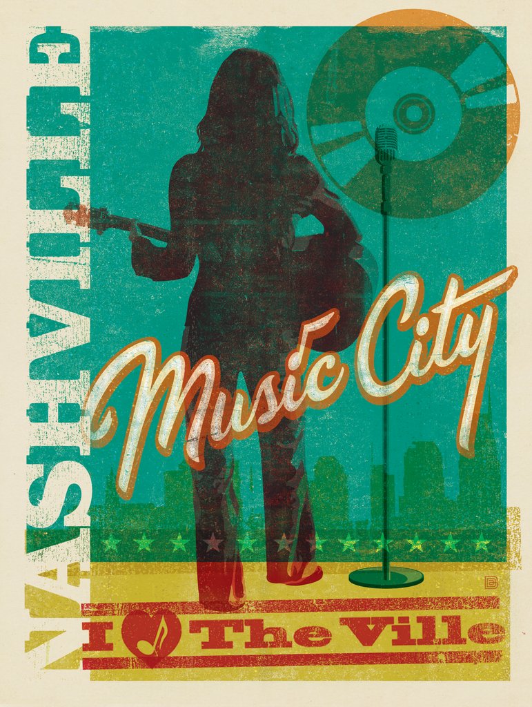OverPrint: Music City Woman - Notecards - Artwork