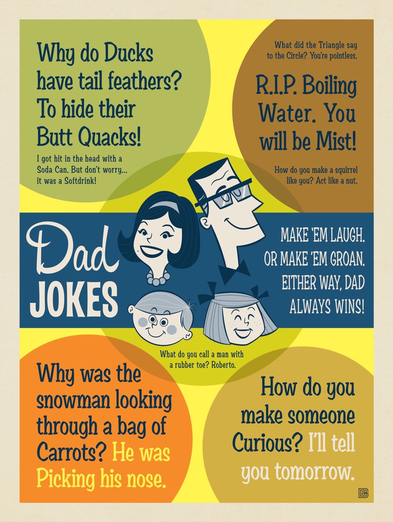 Dad Jokes: Family Fun - Canvas - Artwork