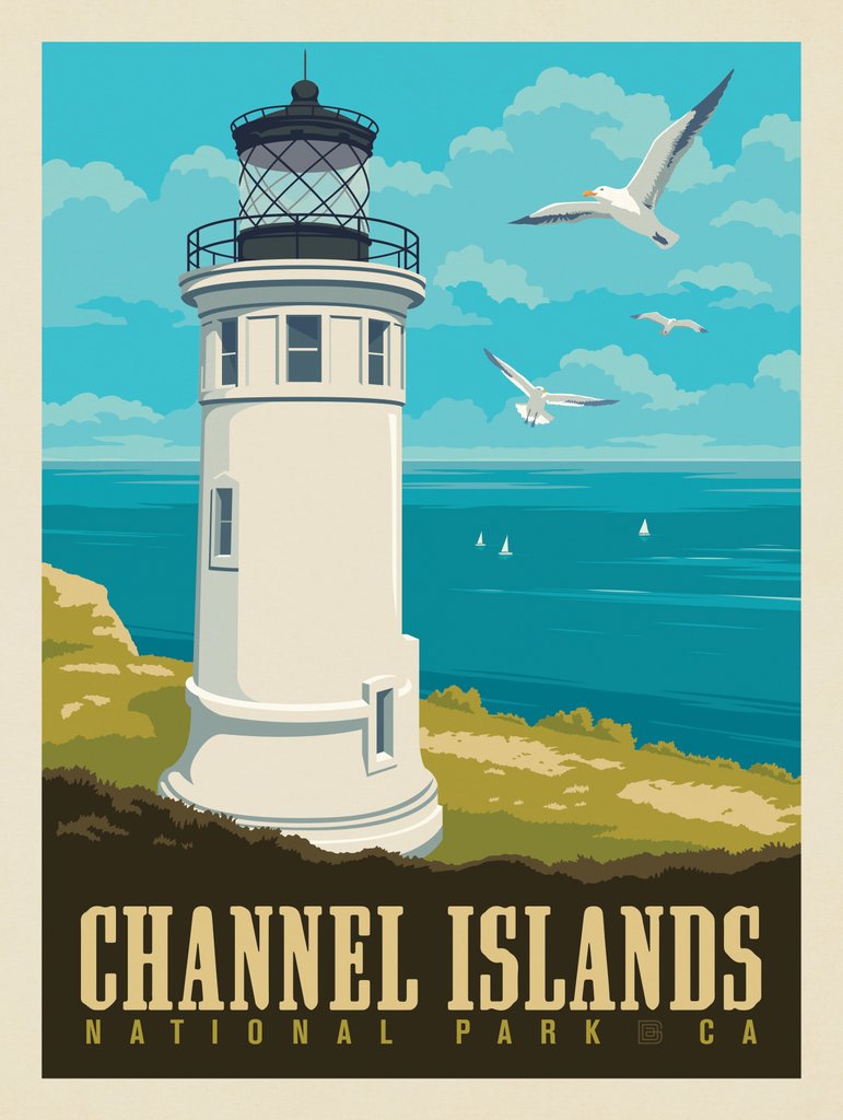 Channel Islands National Park: Anacapa Lighthouse - Metal Sign - Artwork
