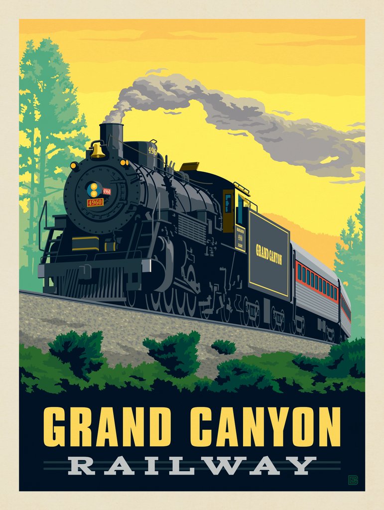 Grand Canyon Railway: Steam Engine - Art Print - Artwork