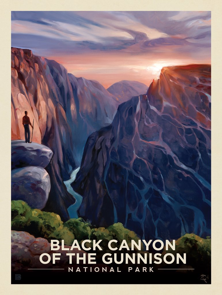 Black Canyon Of The Gunnison National Park: River View-KC - Metal Sign - Artwork