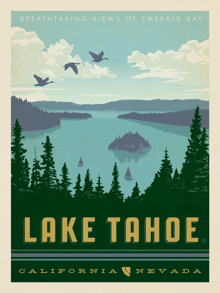 Lake Tahoe - Notecards - Artwork