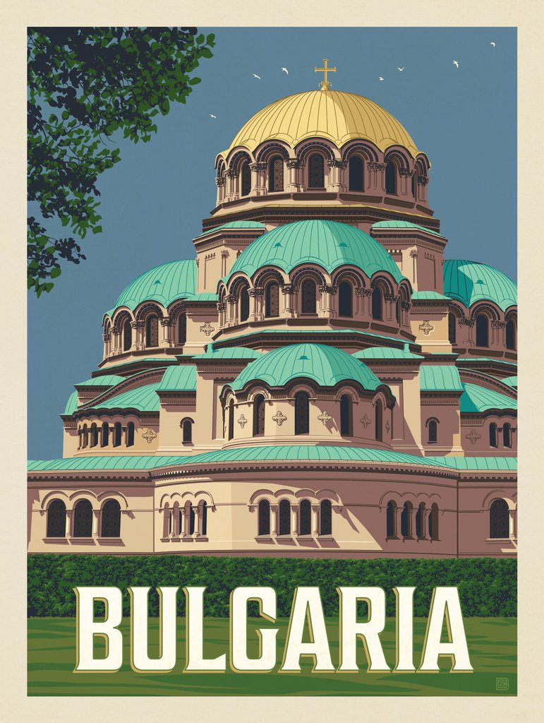 Bulgaria - Metal Sign - Artwork