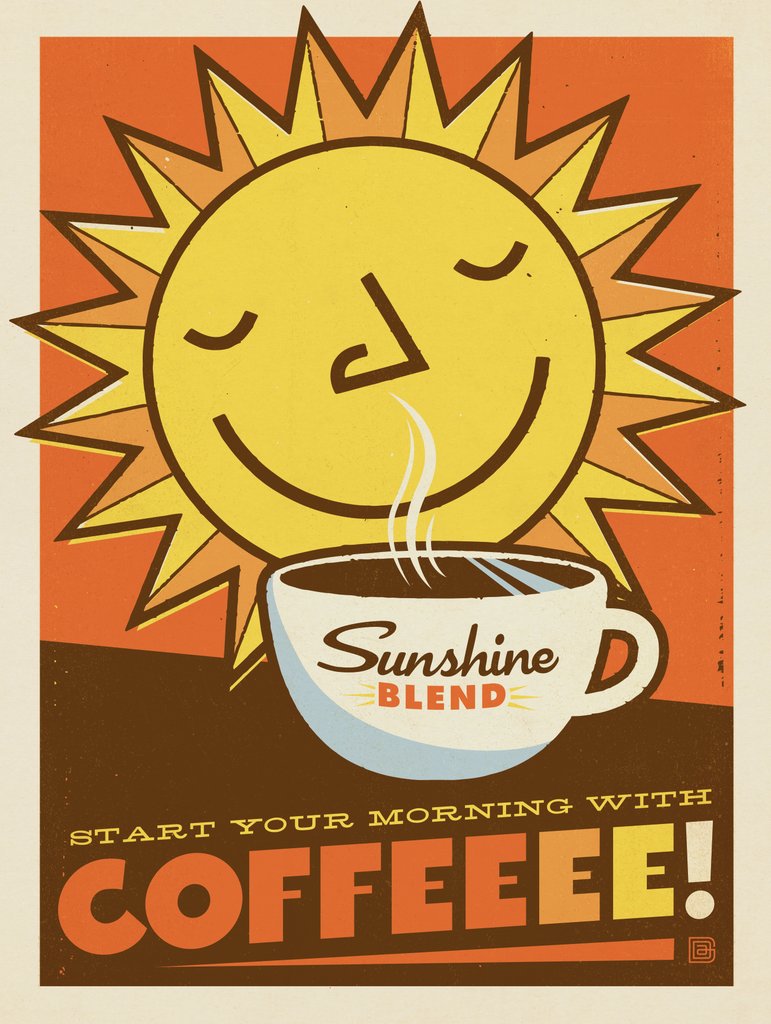 Sunshine Blend Coffee - Canvas - Artwork